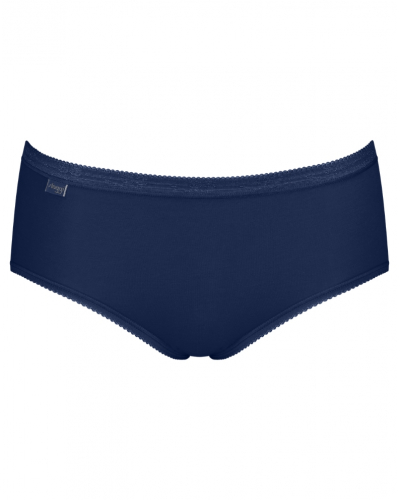 Paquete de 4 calzoncillos midi Sloggi Basic+ (Blanc/Bleu)