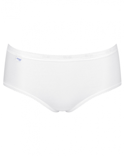 Paquete de 4 calzoncillos midi Sloggi Basic+ (Blanc/Bleu)