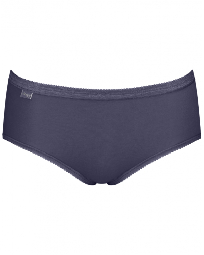 Paquete de 4 calzoncillos midi Sloggi Basic+ (Blanc/Bleu)