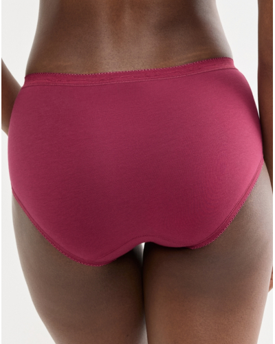 Pack of 4 midi briefs Sloggi Basic+ (Marron/Rose/Blanc/Rouge)