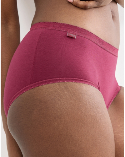 Pack of 4 midi briefs Sloggi Basic+ (Marron/Rose/Blanc/Rouge)