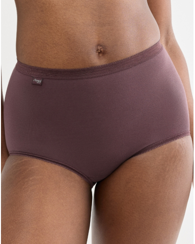 Paquete de 4 bragas maxi Sloggi Basic+ (Marron/Rose/Blanc/Rouge)