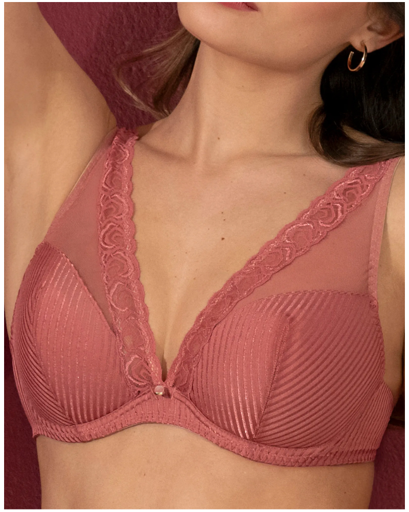 Sujetador plunge media espuma Antigel Boyish Séduction (Blush Pétale)