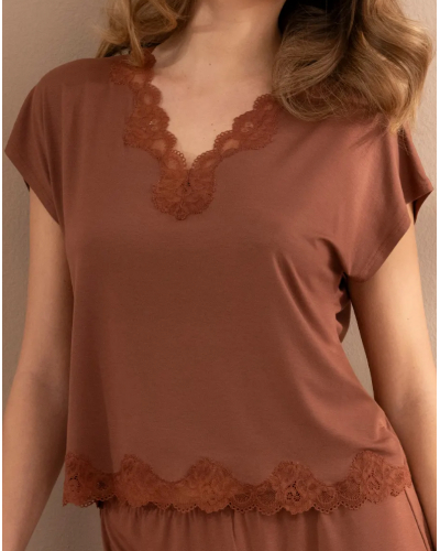 Loose fit t-shirt Antigel Simply Perfect (Châtaigne)