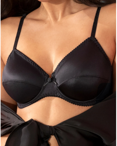 Underwired bra Antigel Satin Glamour (Noir Glam)
