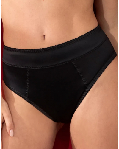 Slip taille haute Antigel Satin Glamour (Noir Glam)