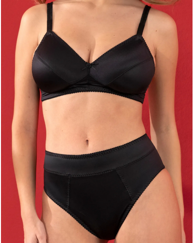 Sujetador sin aros bienestar Antigel Satin Glamour (Noir Glam)
