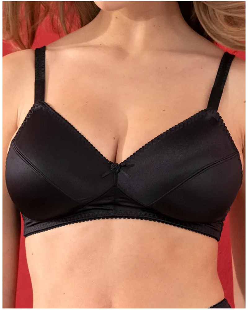 Well-being wireless bra Antigel Satin Glamour (Noir Glam)