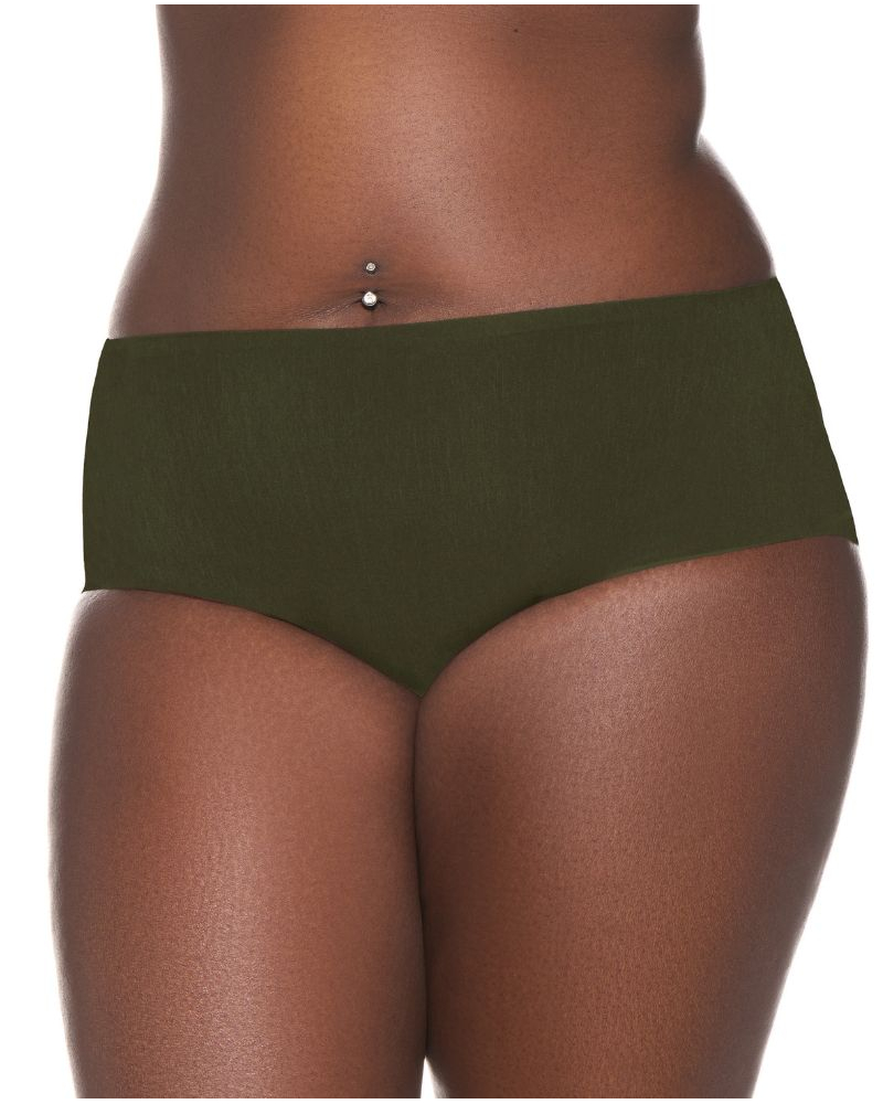 Seamless cotton stretch brief Louisa Bracq Esperanza (Olive)