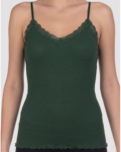 Tank top wool and silk Oscalito lace leavers 3408 (Bosco)