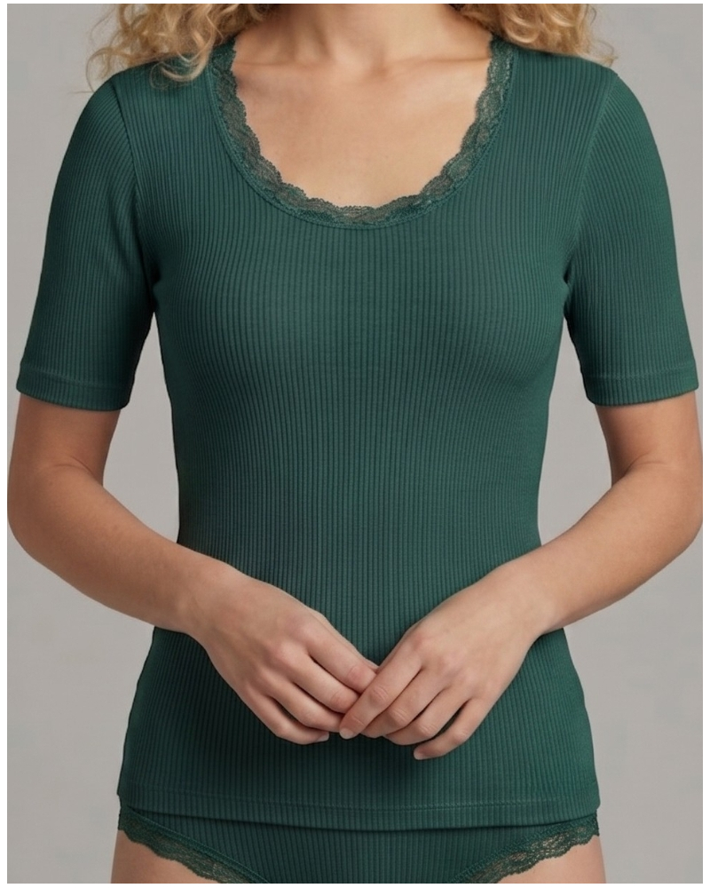 Maillot de corps laine et soie Leavers Oscalito 3414 (Bosco)