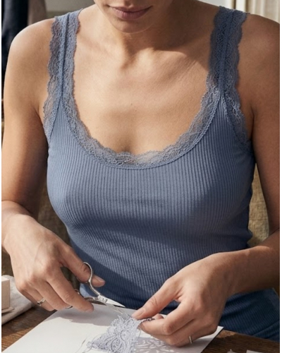 Tank topwool and silk lace leavers Oscalito 3410 (Tempesta)
