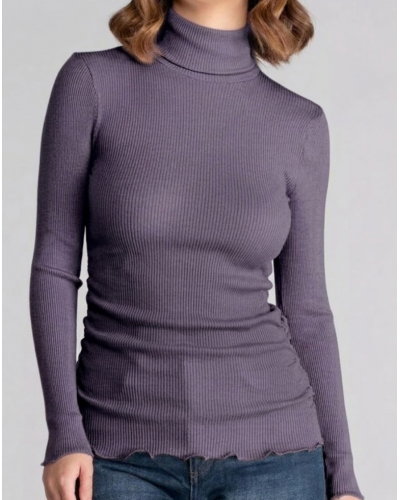 Blusa cuello alto lana y seda Oscalito 3438 (Glycine)