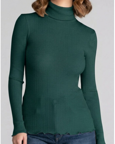 Sweater turtleneck wool and silk Oscalito 3438 (Malachite)