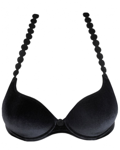 Padded bra heart shape velvet Marie Jo Tom (Black Velvet)