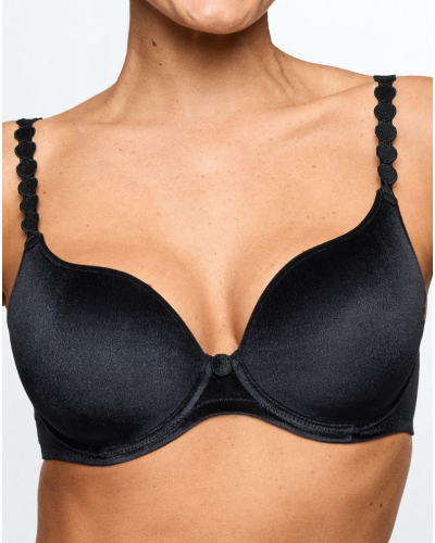 Padded bra heart shape velvet Marie Jo Tom (Black Velvet)