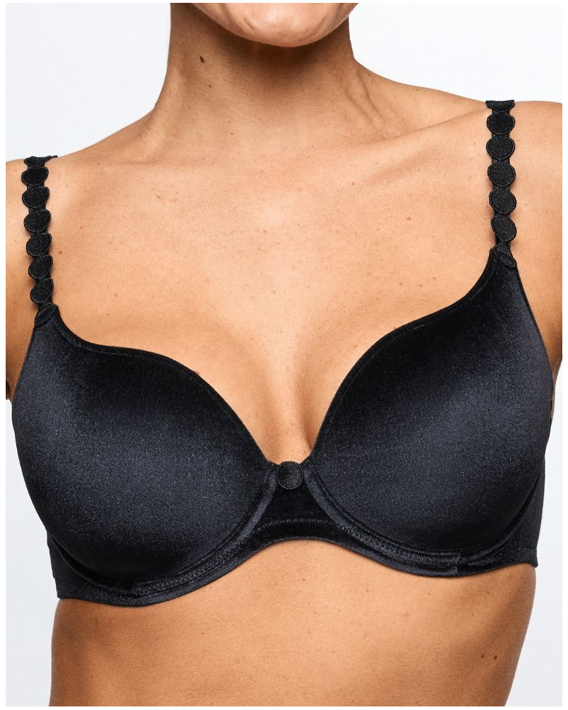 Padded bra heart shape velvet Marie Jo Tom (Black Velvet)
