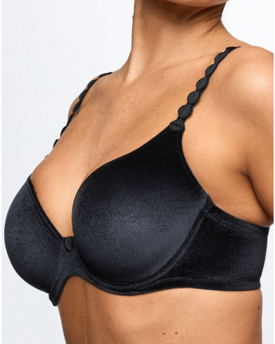 Padded bra heart shape velvet Marie Jo Tom (Black Velvet)
