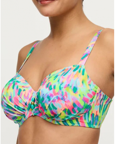 Full-cup bikini top Prima Donna Swim Douala (Impressionist Summer)