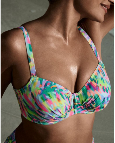 Sujetador de bikini con copa completa Prima Donna Swim Douala (Impressionist Summer)