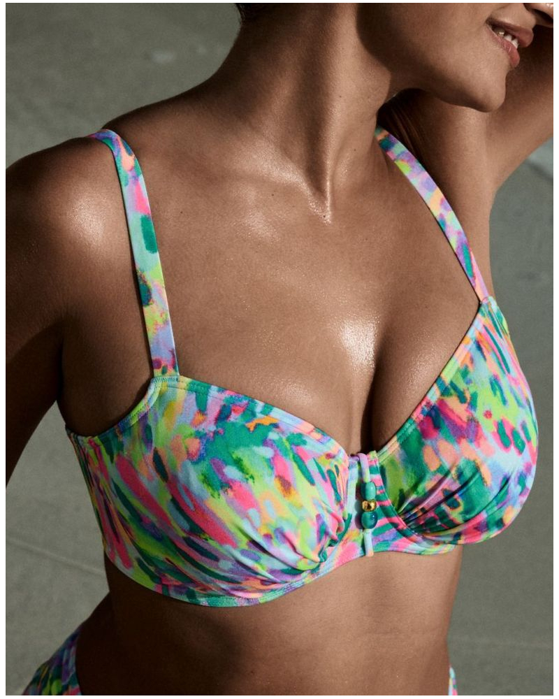 Full-cup bikini top Prima Donna Swim Douala (Impressionist Summer)