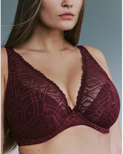 Soutien-gorge plunge demi-mousse Prima Donna Salerno (Evening Red)