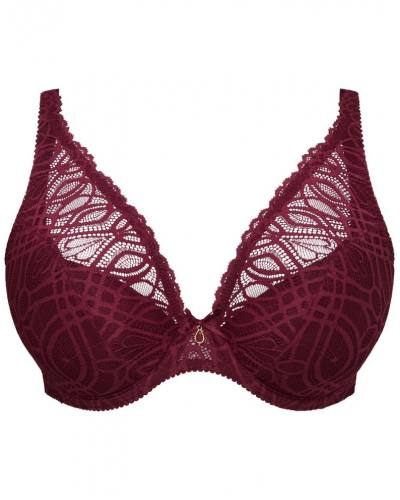 Half padded plunge bra Prima Donna Salerno (Evening Red)