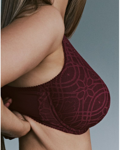 Sujetador plunge con medio relleno Prima Donna Salerno (Evening Red)