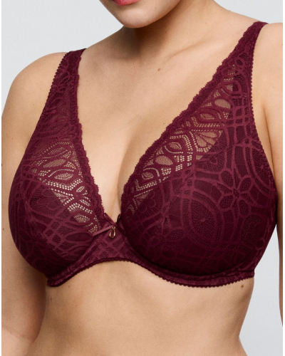 Half padded plunge bra Prima Donna Salerno (Evening Red)
