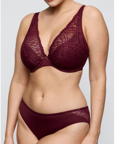 Sujetador plunge con medio relleno Prima Donna Salerno (Evening Red)