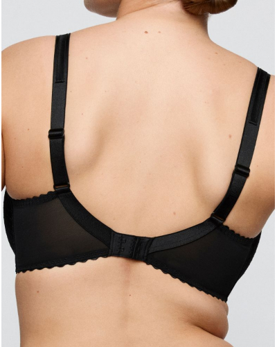 Sujetador plunge con media copa y acolchado Prima Donna Jokko (Negro)
