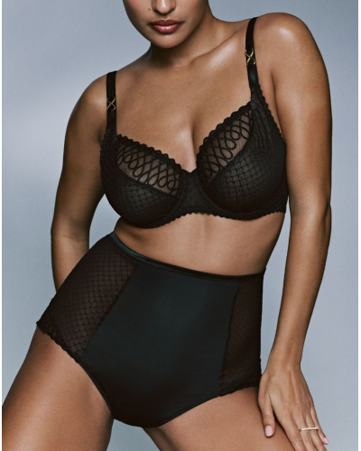 Braguita de talle alto y cobertura total Prima Donna Jokko (Negro)