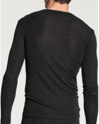 Top manches longues Calida Laine & Soie (Dark Moon Melé)