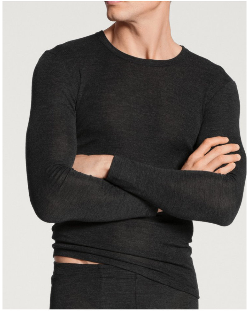 Long sleeves top Calida Wool & Silk (Dark Moon Melé)