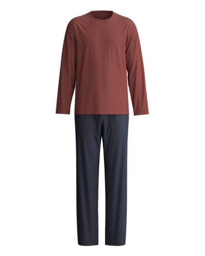Long pyjamas Calida Relax Essentials 100% cotton (Brick Red)