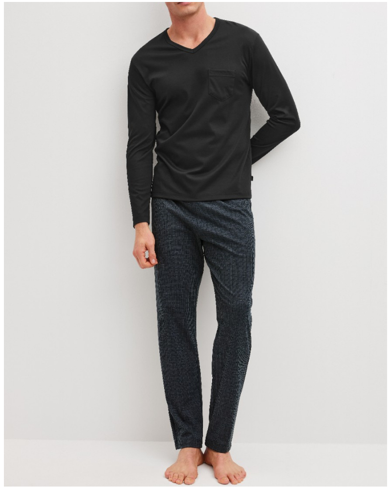 Long pyjamas Calida Relax Streamline 100% cotton (Black)