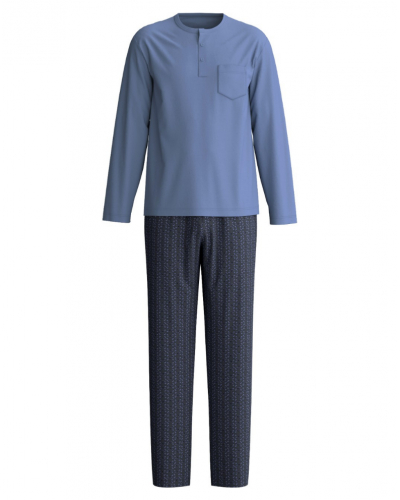 Pijama largo Calida Relax Imprint 100% algodón (Coastal Fjord)
