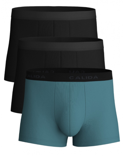 Boxer algodón Calida Natural Benefit Dark Petrol (Paquete de 3)