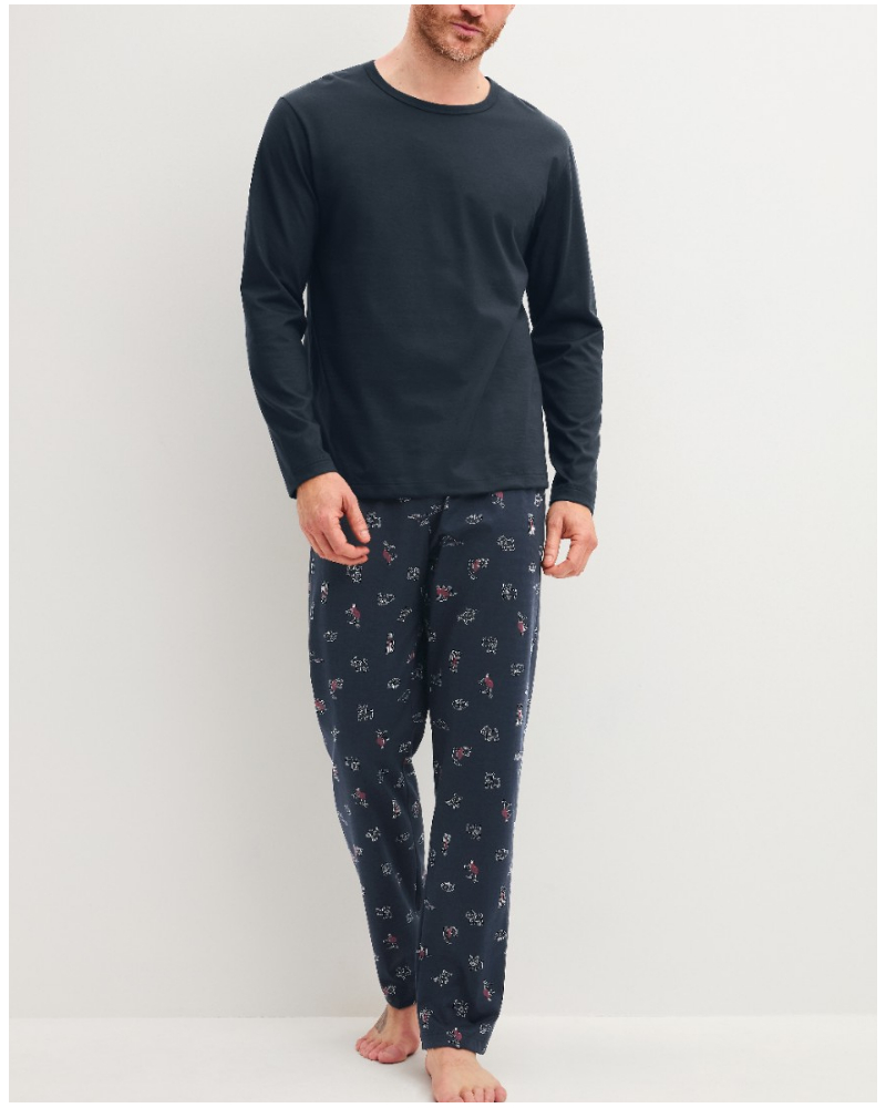 Pijama 100% algodón Calida Family & Friends (Dark Sapphire)