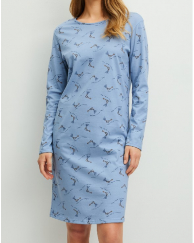 Nightdress Calida Hotel Nights 100% cotton (Dusty Grey)