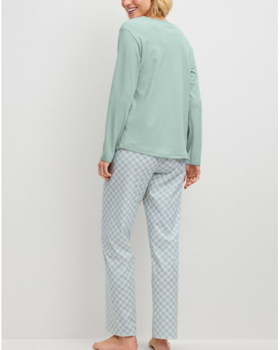 Pijama Calida Sweet Dreams 100% algodón (Light Aqua)