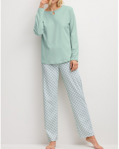 Pyjamas Calida Sweet Dreams 100% coton (Light Aqua)