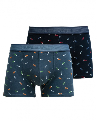 Pack of 2 Boxers Massana cotton (Imprimé Poissons)