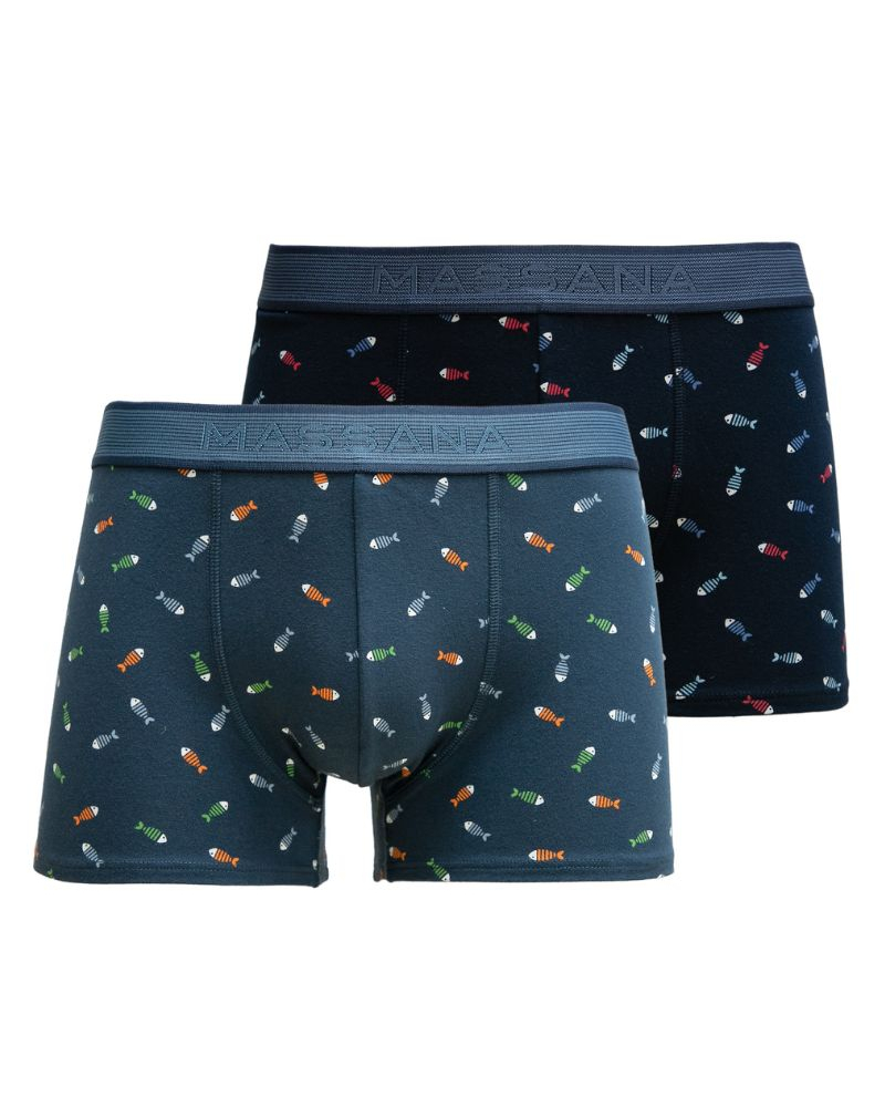 Pack of 2 Boxers Massana cotton (Imprimé Poissons)
