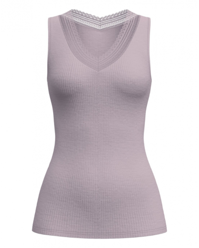 Camiseta tirantes Calida Silky Wool Joy Lana & Seda (Purple Dove)