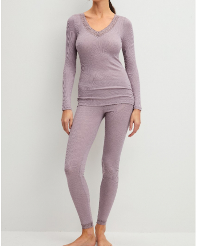 Top mangas largas CalidaSilky Wool Joy Lana & Seda (Purple Dove)