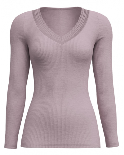 Top mangas largas CalidaSilky Wool Joy Lana & Seda (Purple Dove)