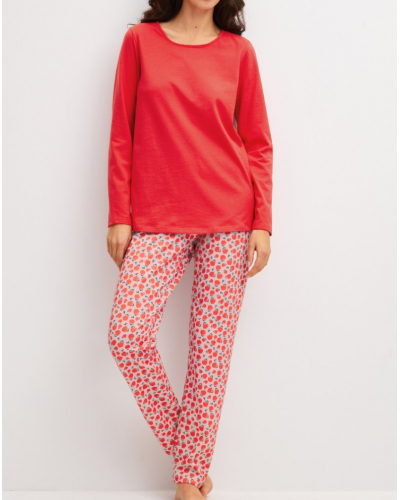 Long pyjamas Calida Fruity Dreams 100% cotton (Red Glow)
