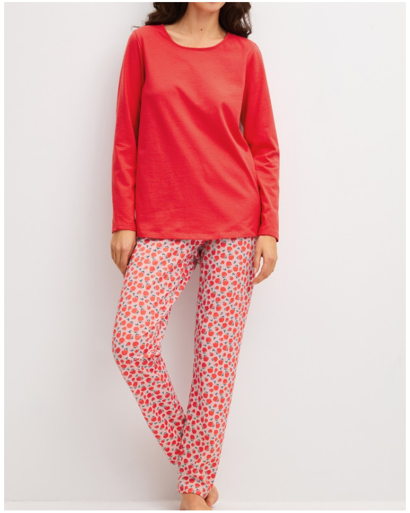Long pyjamas Calida Fruity Dreams 100% cotton (Red Glow)