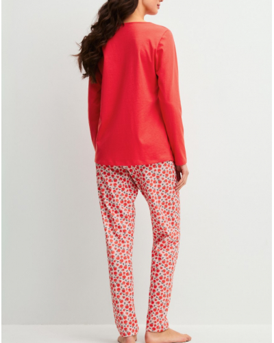 Long pyjamas Calida Fruity Dreams 100% cotton (Red Glow)